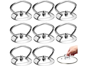 8 pcs poignée de couvercle de casserole, acier inoxydable poignée de couvercle du pot pour la famille,cuisine,poêle à frire,marmite