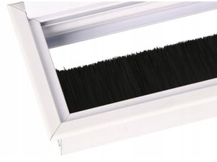 Passage de câble en métal blanc pour table de 80x120 mm