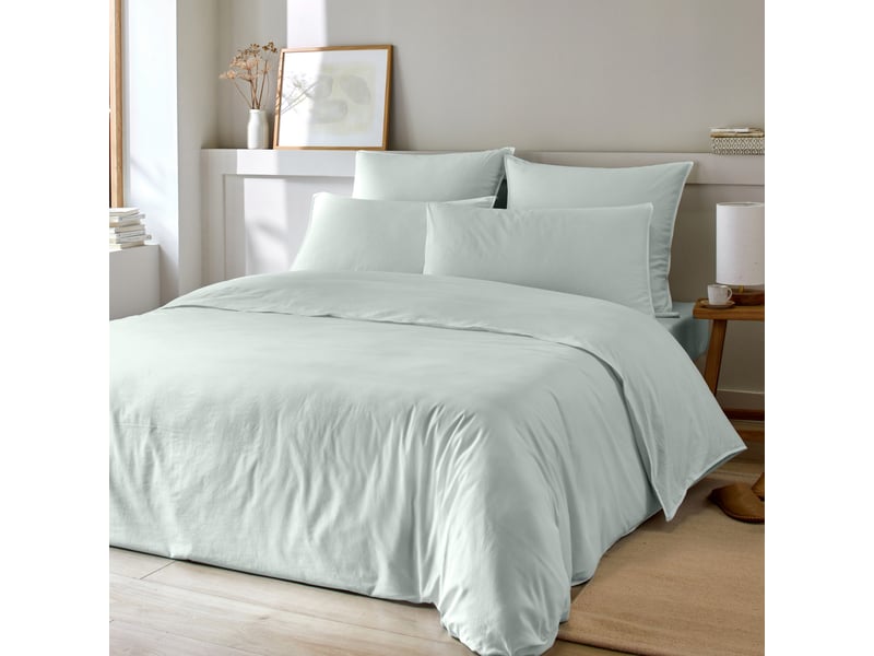  Parure de lit 240x260 cm bambou métis vert PD23206 - Conforama C