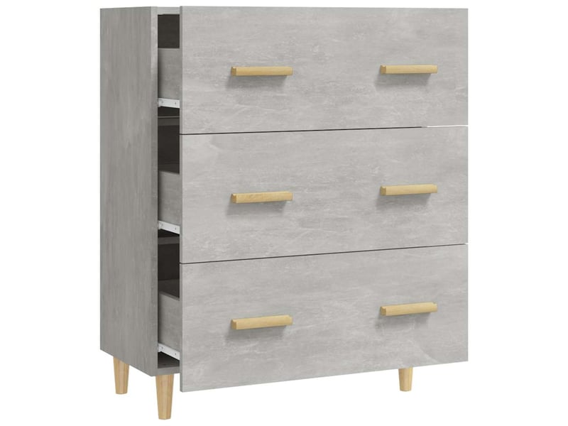  Buffet - bahut - meuble de rangement gris béton 70x34x90 cm bois d'ingénierie  - Conforama E