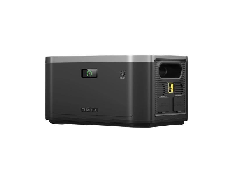 Oukitel batterie d'extension B2000L 2048wh lifepo4 batterie de secours ups 2400w générateur solaire pour camping maison - Conforama A