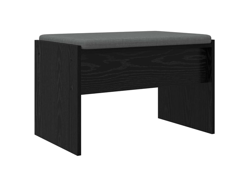  Banc d'entrée, banc interieur avec coussin chêne noir 63x38x40 cm  - Conforama A