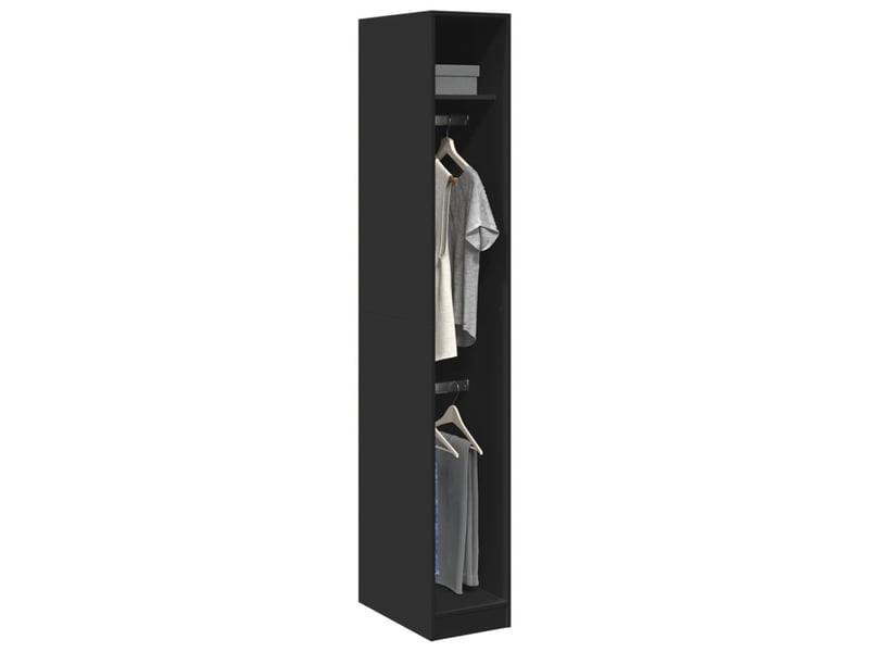  Garde-robe, armoire de rangement noir 30x50x200 cm bois d'ingénierie  - Conforama B