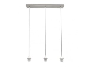 Armature de rampe de plafond fabrilamp nia nickel 3 x e27 réglable 15-105 cm 60x6 cm