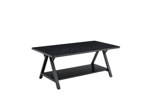 Table basse rond(e) coloris noir ROLIPO - 57 cmx110 cm