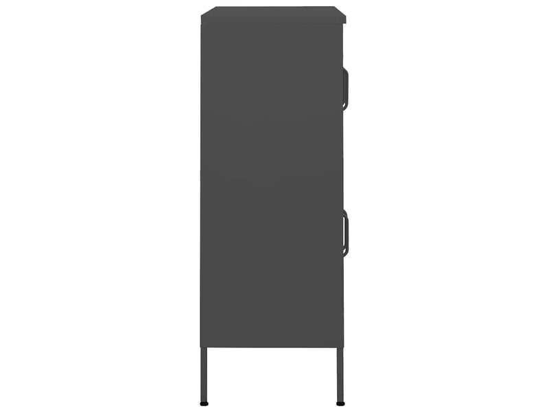  Armoire de rangement, rangement bureau anthracite 80x35x101,5 cm acier shl7425  - Conforama D