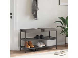 Lot de 2 coussins de banc, coussins d'assise, coussins pour chaisecanapé tissu taupe profondeur 35 cm cf52519
