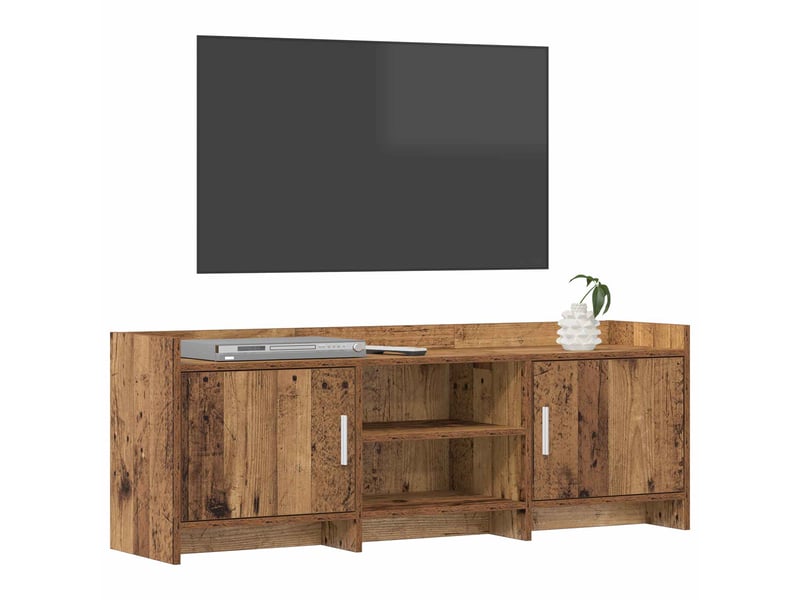  Meuble tv - banc tv - meuble de rangement 130 x 33 x 47 cm bois ancien bois d'ingénierie  - Conforama C