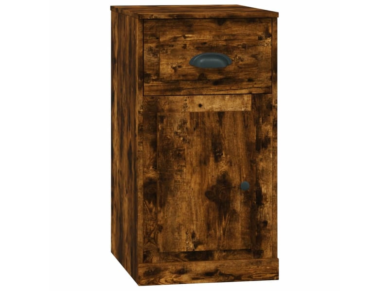  Armoire latérale, meuble de rangement avec tiroir chêne fumé 40x50x75 cm  - Conforama A