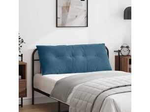 Coussin de dos, coussin de dossier bleu 120 x 50 cm tissu en velours côtelé cf54509