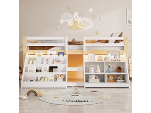 Lit mezzanine 90x200 cm <strong></strong>  <strong></strong> coloris blanc
