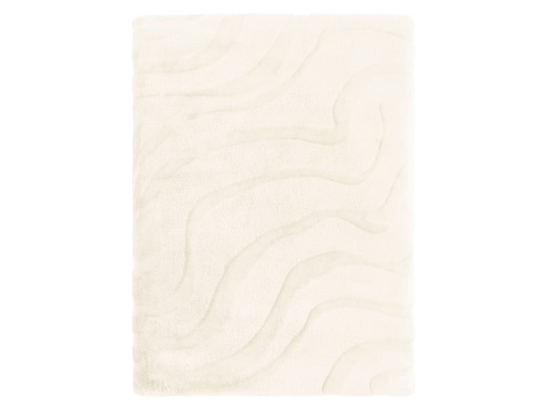  Plaid polaire chaud écru 150x200 wave  - Conforama A