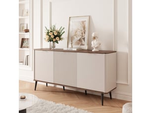 Buffet 3 porte(s) 0 tiroir(s) <strong>IDOHOME</strong> <strong>NAVANI</strong> - 160 cm coloris beige