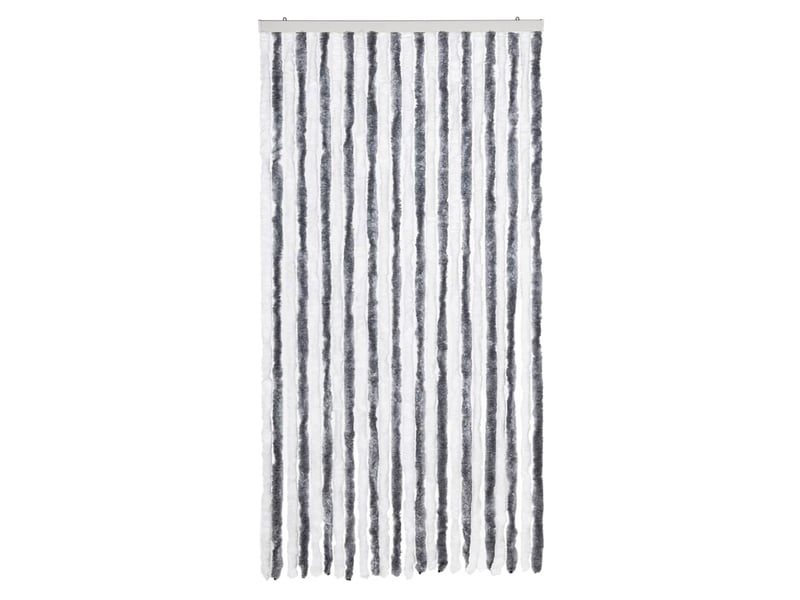  Rideau anti-mouches, moustiquaire gris et blanc 100x200 cm chenille cf43542  - Conforama C