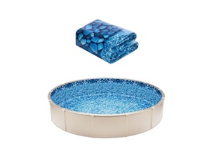 Vevor revêtement de piscine ronde doublure durable style chevauchement 640x147cm