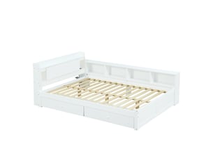 Lit simple 140x200 cm    coloris blanc