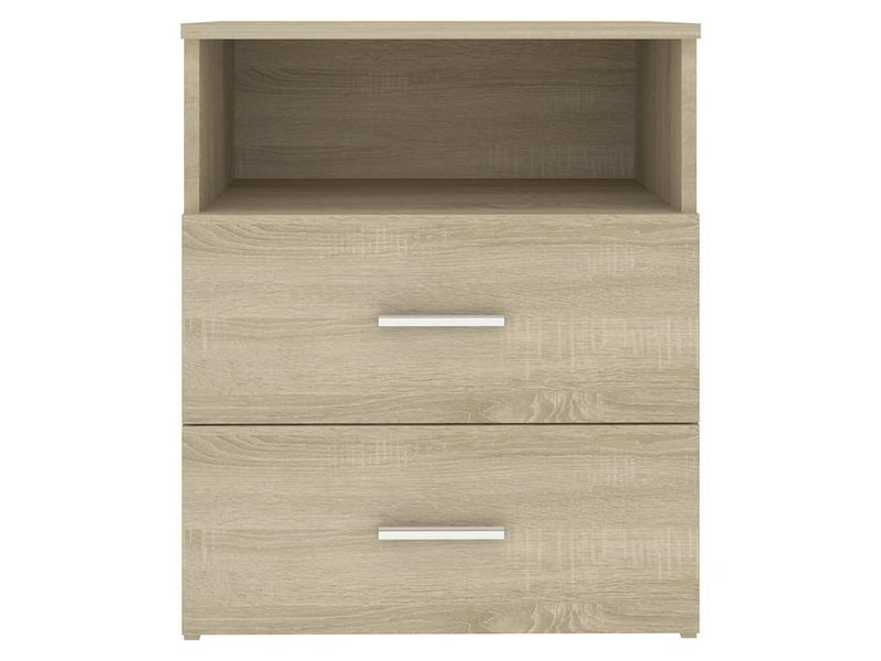  Lot de 2 tables de chevet - cabinet de chevet - table de nuit chêne sonoma 50x32x60 cm  - Conforama E