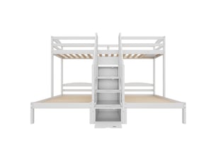 Lit mezzanine 90x200 cm <strong></strong> <strong></strong> coloris blanc