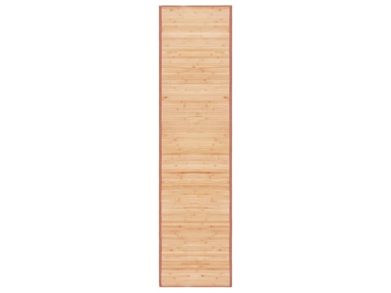 Tapis en bambou, tapis de salon,bain, tapis de couloir effet lavé 80x300 cm marron orwe31428 meuble pro  - Conforama A