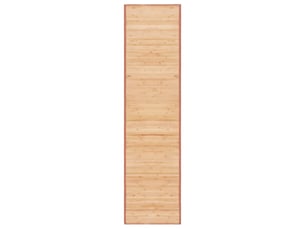 Tapis en bambou, tapis de salon,bain, tapis de couloir effet lavé 80x300 cm marron orwe31428 meuble pro