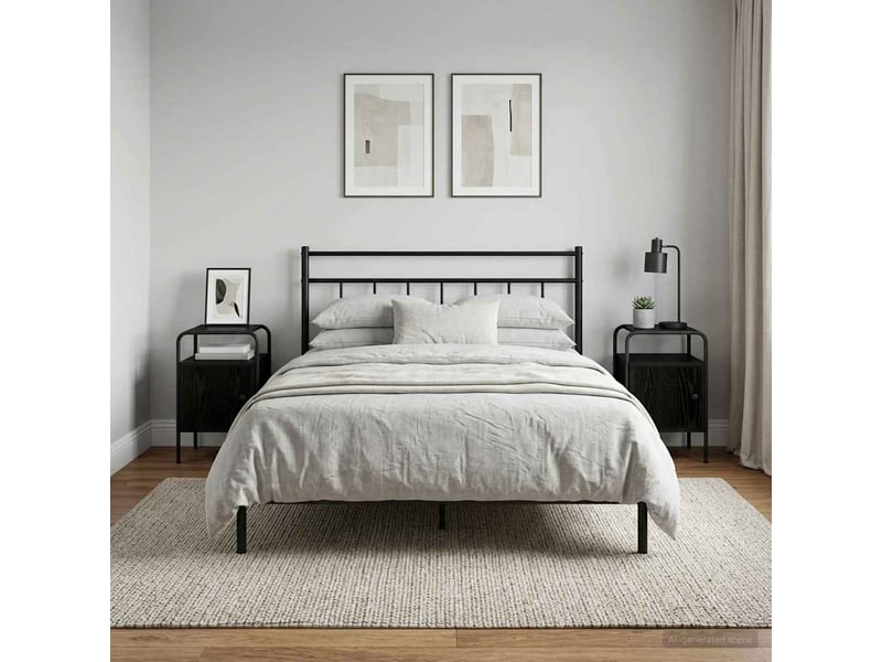  Table de chevet - cabinet de chevet - table de nuit 2 pc chêne noir 35 x 36,5 x 56 cm  - Conforama C