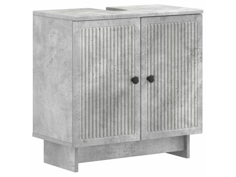  Ensemble de meuble de salle de bain 3 pièces ede gris béton cf63420  - Conforama D