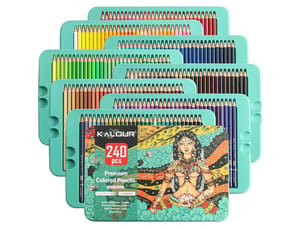 Boîte de crayons de couleurs - 240 nuances créatives