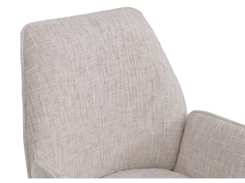  Lot de 6 chaises de salle à manger hwc-g67, pivotantes, avec positionnement automatique, en chenille métallisée (410 gm²) - structure crème, crème  - Conforama E