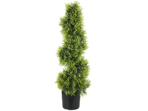 Cyprès artificiel spirale 90 cm – vert – 693 feuilles pe, décor intérieur et extérieur sans entretien