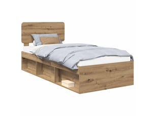 Lit simple 90x190 cm    coloris marron