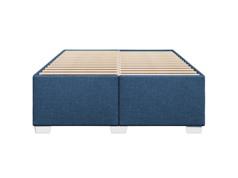  Lit double- lit adulte -  cadre de lit sans matelas bleu 140x190 cm tissu  - Conforama C