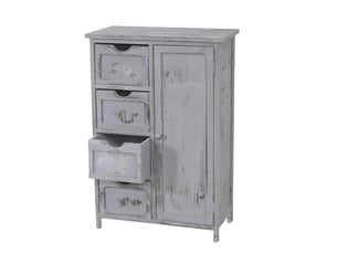 Commode, armoire, 82x55x30cm, shabby chic, vintage - gris