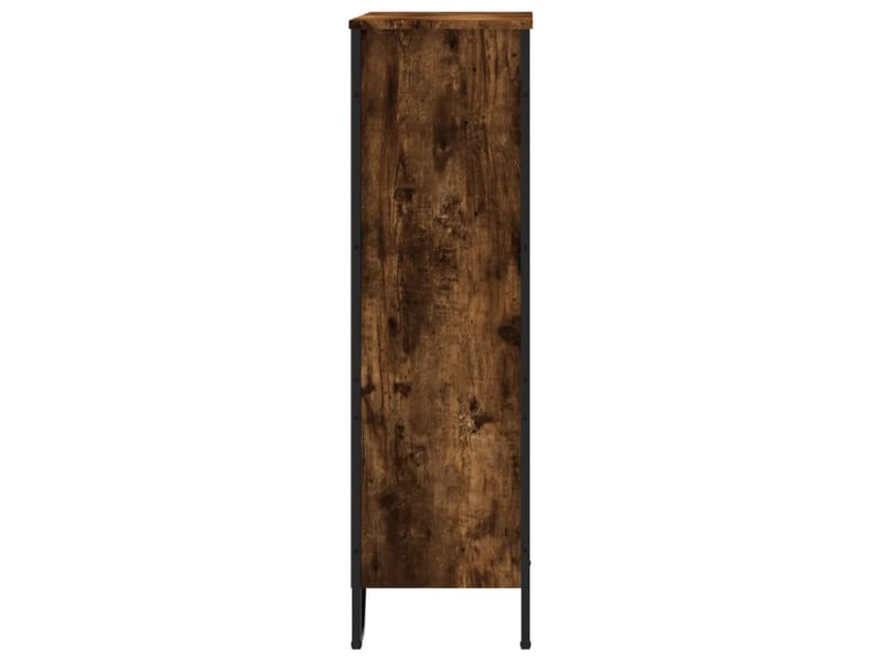  Bibliothèque, étagère de rangement chêne fumé 80x31x106 cm bois d'ingénierie  - Conforama E