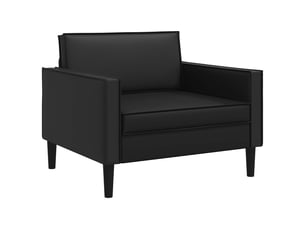 Fauteuil fixe VIDAXL  Simili noir