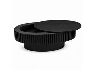 Table basse ovale coloris noir TCQPZ  - 60 cmx98 cm