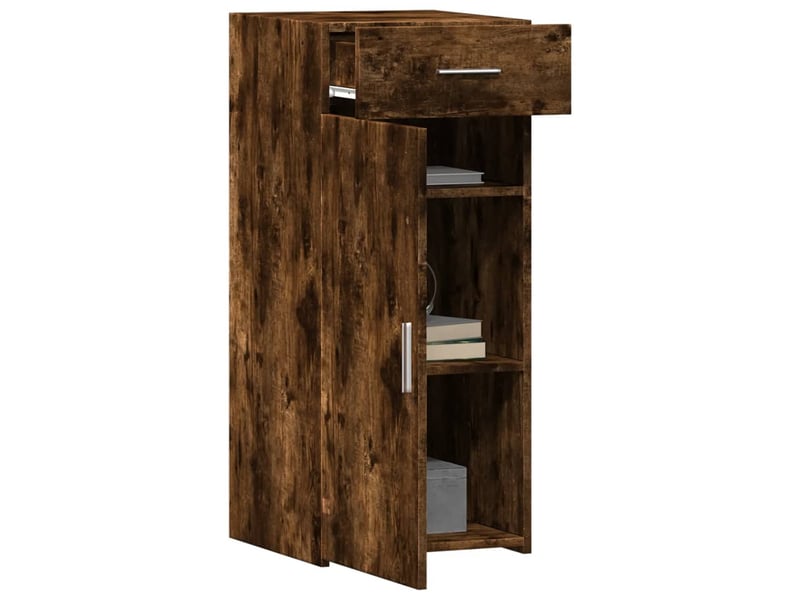  Buffet - bahut - meuble de rangement chêne fumé 40x42,5x93 cm bois d'ingénierie  - Conforama C