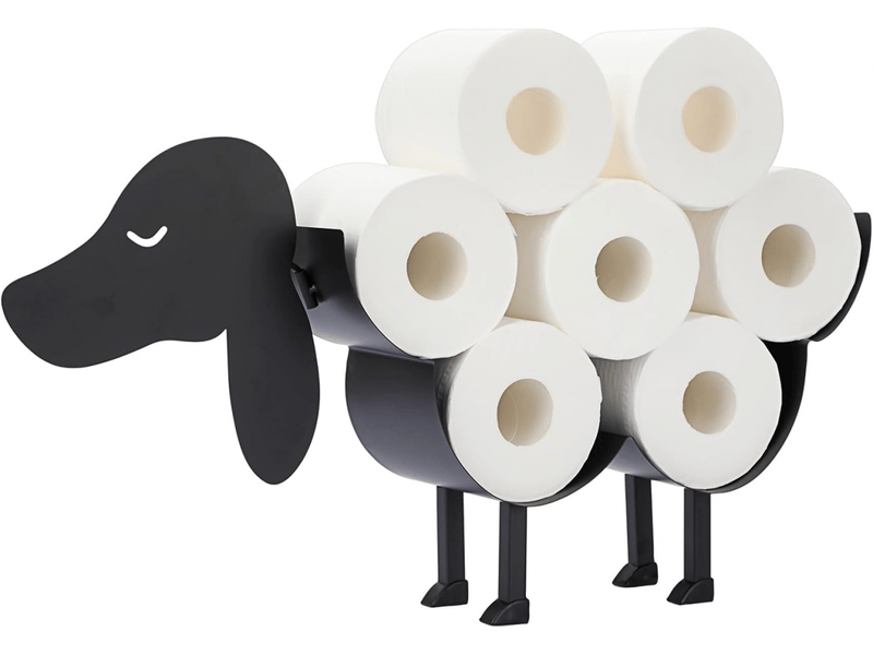  Porte-papier toilette en forme de chien, organisateur de papier toilette en métal  - Conforama A