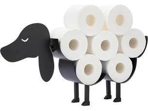 Porte-papier toilette en forme de chien, organisateur de papier toilette en métal