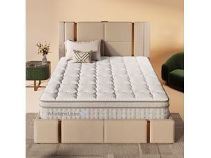 Matelas 180x200 cm MODENVIE   Ressorts ensachés + mousse soutien Medium épaisseur 25 cm