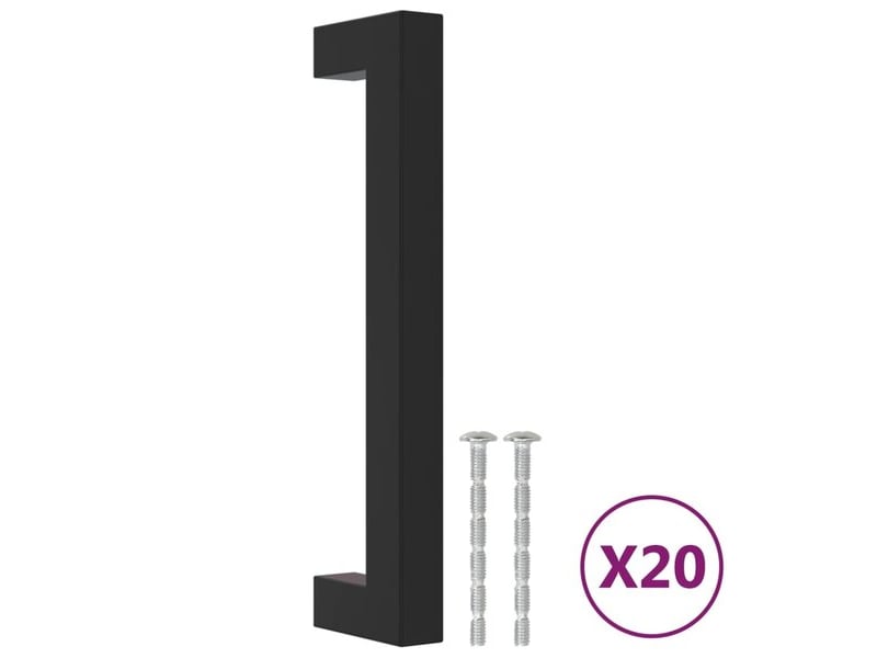 Poignée de meuble vidaxl, 128 mm, noire  - Conforama C
