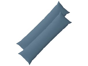 Lot de 2 coussins avec oreiller, coussins décoratifs heerlen bleu denim tissu cf50167