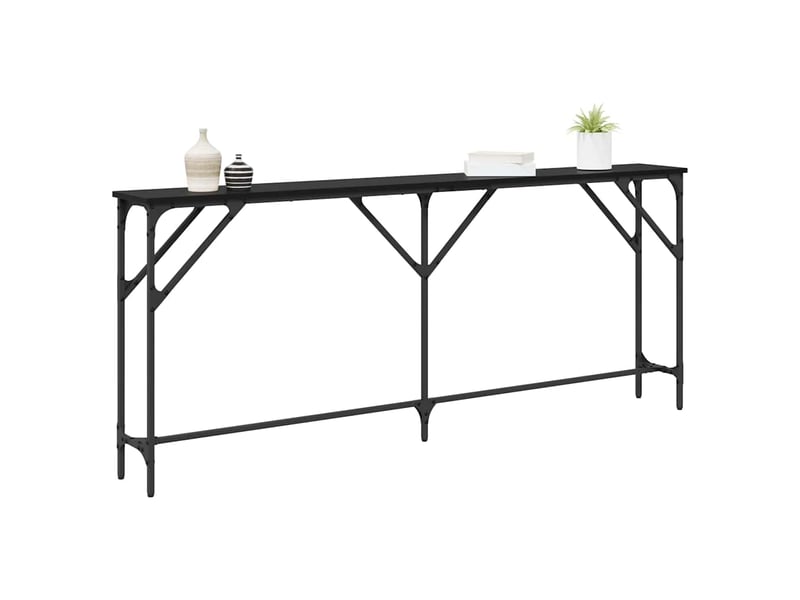  Table console - table d'appoint - table d' entrée chêne noir 180 x 23 x 75 cm  - Conforama C