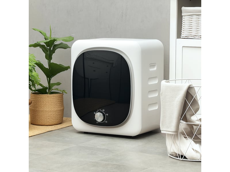 Séchoir linge portable - 800w 60°c max. - 5 modes - installation murale ou à poser - blanc noir - Conforama B