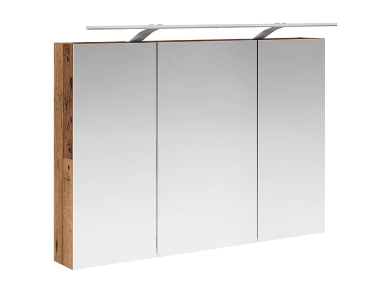 Amoire de salle de bain, meuble de salle de bain avec miroir bois ancien shl8964 - Conforama E