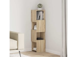 Meuble d'angle, meuble de rangement salon 25,5x25x102cm bois d'ingénierie chêne sonoma