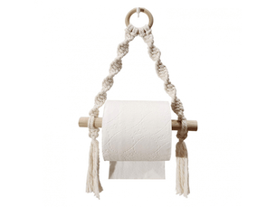 Porte-rouleau de toilette en macramé tissé main,porte-papier hygiénique suspendu pour salle de bain,décor