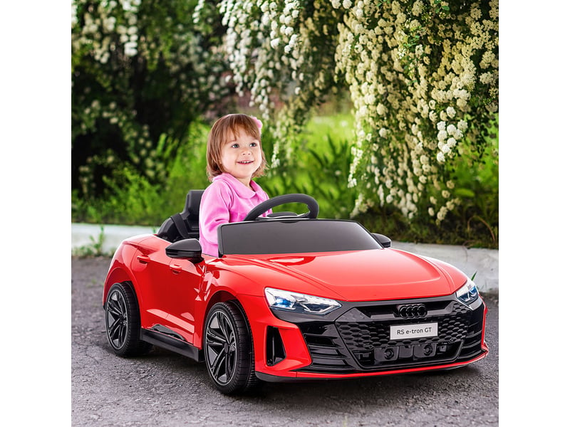  Voiture électrique enfant audi rs e-tron gt, 12 v, vitesse max. 5 kmh, télécommande parentale, effets lumineux et sonores  - Conforama C