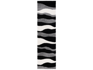Tapis en polypropylène grisnoir, 69 x 213 cm