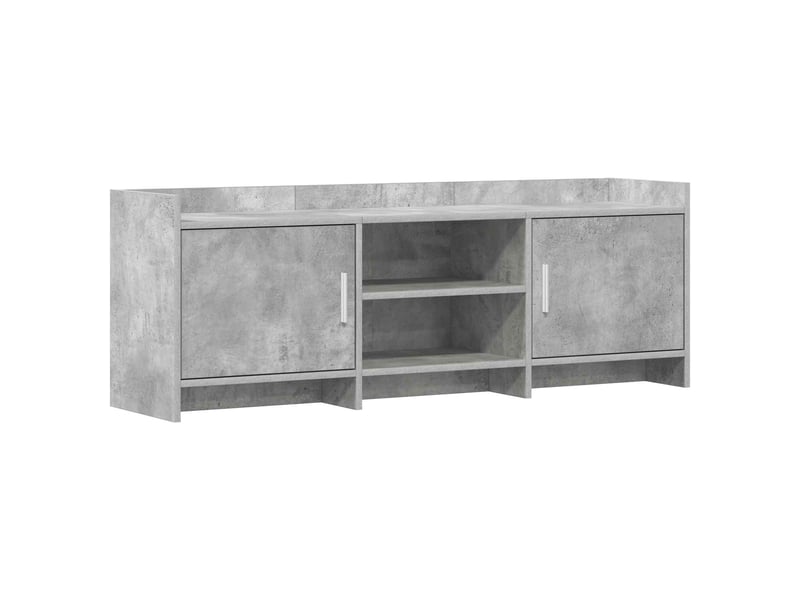  Meuble tv - banc tv - meuble de rangement 130 x 33 x 47 cm gris béton bois d'ingénierie  - Conforama A