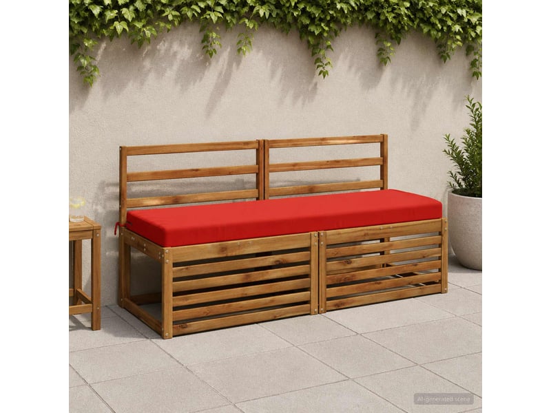 Coussin de banc, coussin d'assise, coussin de canapé soest 100 % polyester rouge 140 x 50 x 8 cm cf53507 - Conforama B